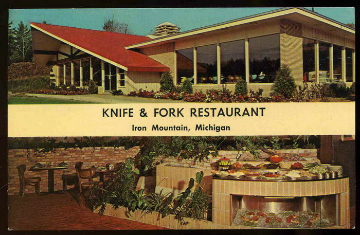 Knife & Fork Restaurant - Old Post Card (newer photo)